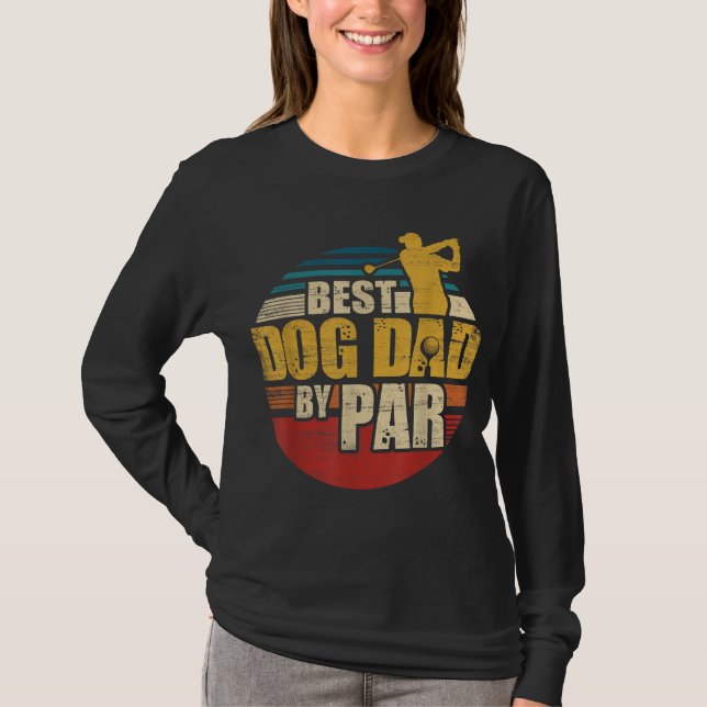 Bester Vater nach Par Retro Golf Player T-Shirt (Vorderseite)