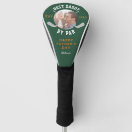 Bester Vater nach Par Retro Vatertag Foto grün Golf Headcover