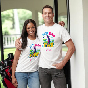 Bester Vater nach Par Vatertag Golf Geschenk T-Shirt