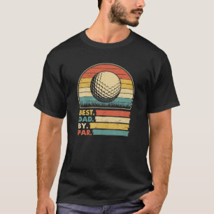 Bester Vater nach Par Vintag Retro Golf Vater Tag T-Shirt