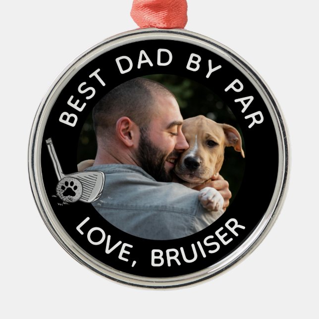 Bester Vater nach ParPet-Foto Ornament Aus Metall (Vorne)