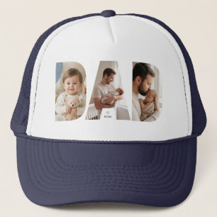 Bester Vater Navy Minimalist Photo DAD Truckerkappe