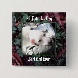 Bester Vater Niedliche Hunde Kleeblätter und Clove Button