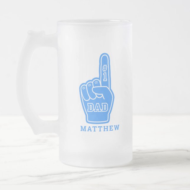 Bester Vater Nummer Eins Mattiertes Glas des Vater Mattglas Bierglas (Links)