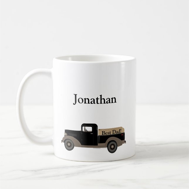 Bester Vater! Old Truck Coffee Cup Tasse (Links)