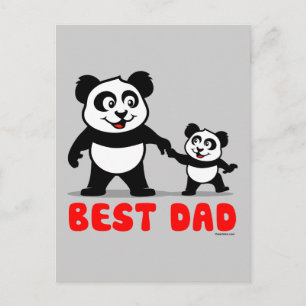 Bester Vater Panda Postkarte