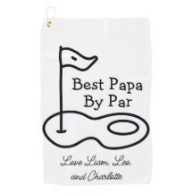Bester Vater Papa Par Golf Handtuch, Golfgeschenke