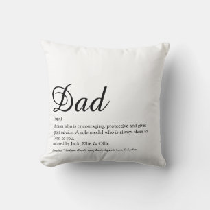 Bester Vater, Papa, Vater-Definition-Script Kissen