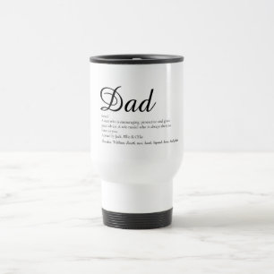Bester Vater, Papa, Vater-Definition-Script Reisebecher