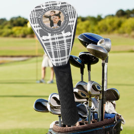 Bester Vater Par Buffalo Kariertes Foto zum Vatert Golf Headcover
