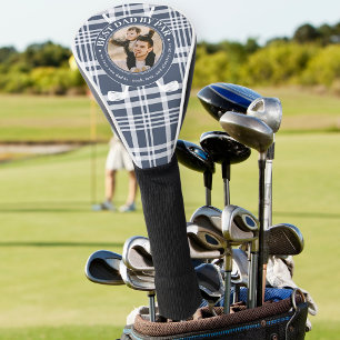 Bester Vater Par Buffalo Kariertes Foto zum Vatert Golf Headcover