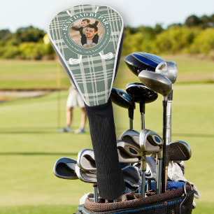Bester Vater Par Buffalo Kariertes Foto zum Vatert Golf Headcover