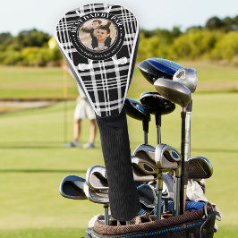 Bester Vater Par Buffalo Kariertes Foto zum Vatert Golf Headcover