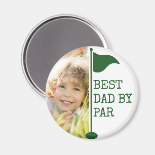 Bester Vater Par Foto Golf Flagge Magnet