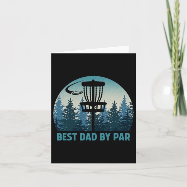 Bester Vater Par Funny Disc Golf Frisbee Golfer Fa Karte (Vorderseite)