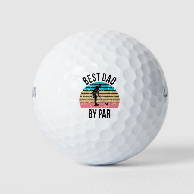 Bester Vater Par Funny Golf Pub Geschenk für Vater Golfball (Vorderseite)