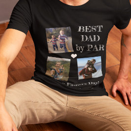Bester Vater, Par Glücklicher Vatertag 3-Foto-Coll T-Shirt