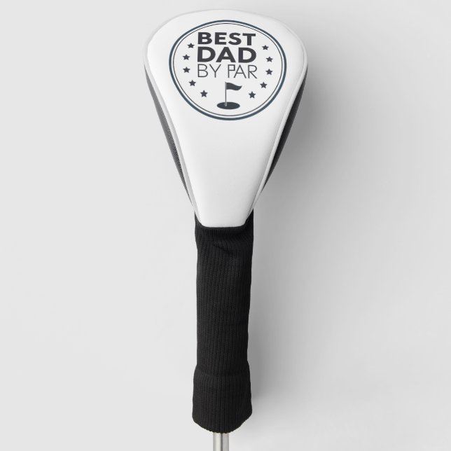 Bester Vater Par Golf-Abzeichen-Design Golf Headcover (Vorderseite)