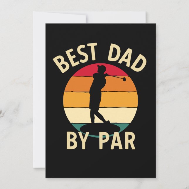 Bester Vater Par Golf Liebhaber Papa-Geschenk Karte (Vorderseite)