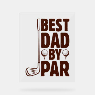 Bester Vater Par Golf Vater Acrylschild