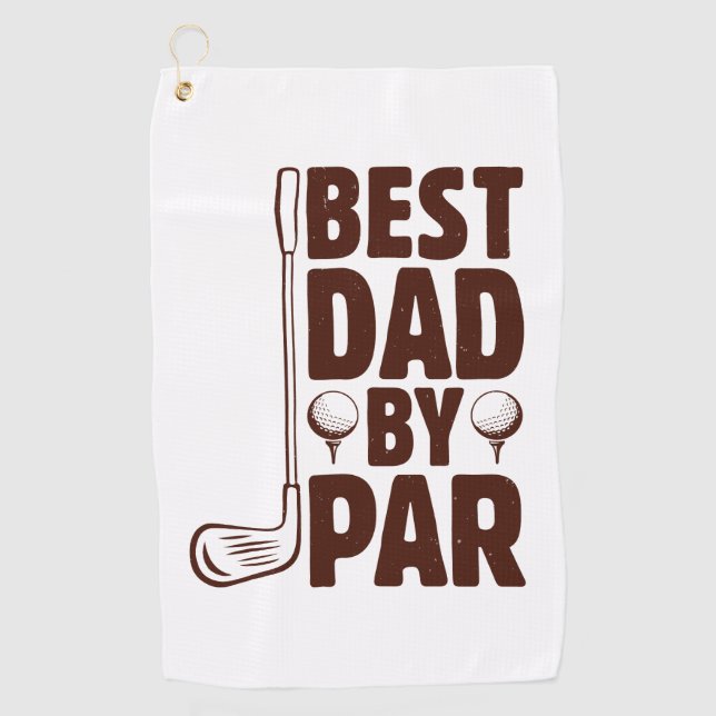 Bester Vater Par Golf Vater Golfhandtuch (Vorderseite)