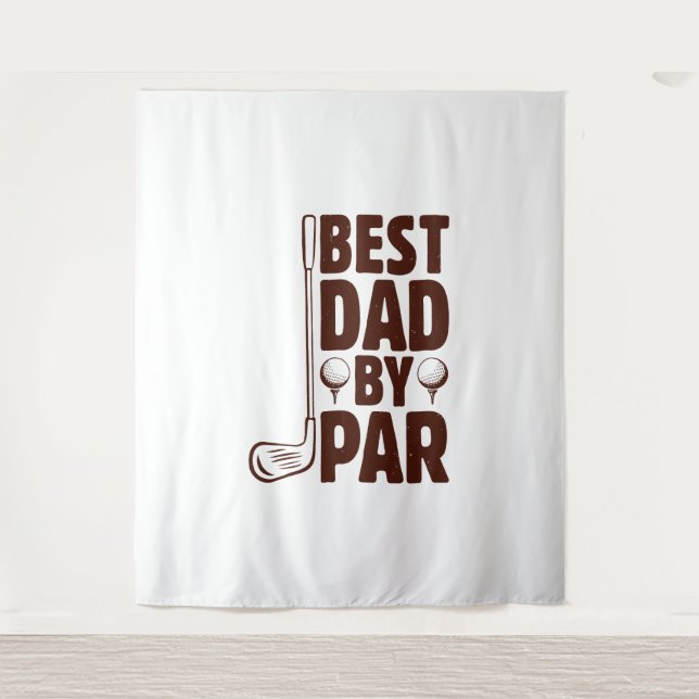 Bester Vater Par Golf Vater Wandteppich (Vorderseite)