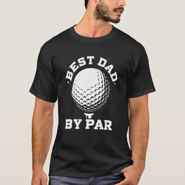 Bester Vater Par Golfer Golf Disc Golf Club Retro T-Shirt (Vorderseite)