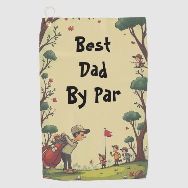 Bester Vater Par Golfhandtuch (Vorderseite)