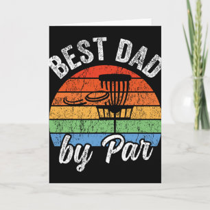 Bester Vater Par-Spaßiger Vatertag-Discgolf Karte
