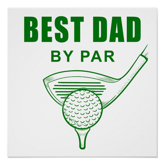 Bester Vater per Par - Funny Sarcastic Golf Pub Fa Poster (Vorderseite)