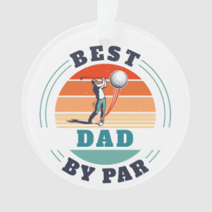 Bester Vater per Par Retro Custom Golf Lover Ornament