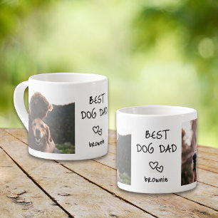 Bester Vater Personalisierter Haustier Name 2 Foto Espressotasse