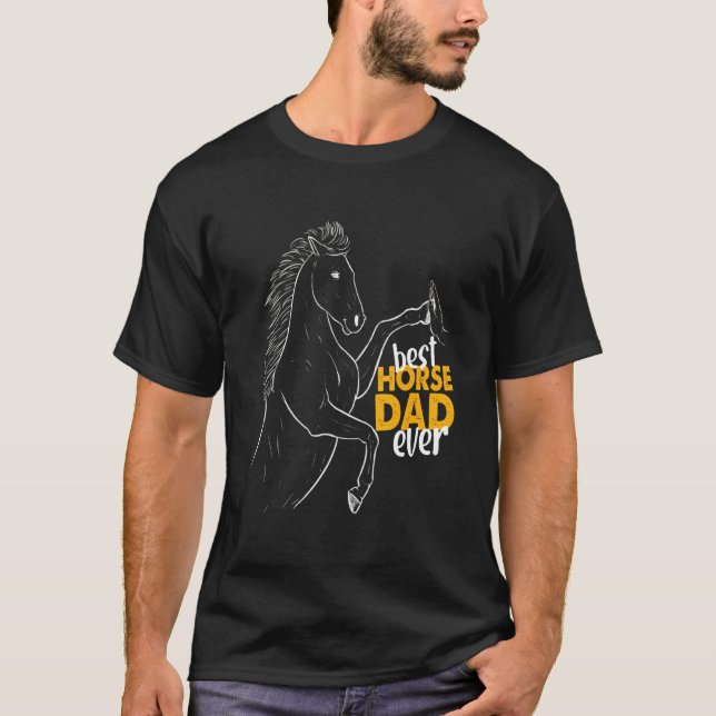 Bester Vater Pferd Vater T-Shirt (Vorderseite)