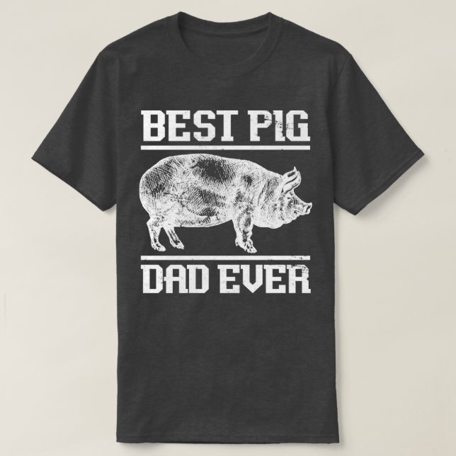 Bester Vater Pig je Pig T-Shirt (Design vorne)