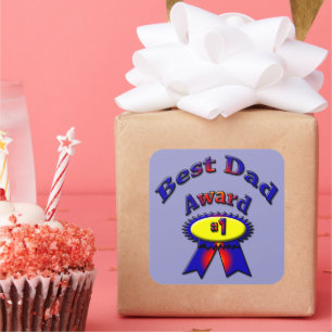 Bester Vater Quadratischer Aufkleber