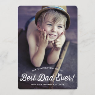 Bester Vater Retro-Kalligrafie-Vatertagskarte Karte