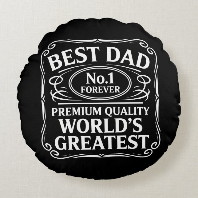 Bester Vater Rundes Kissen (Vorderseite)