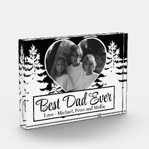 Bester Vater rustikale, minimalistische Fotovorlag Fotoblock