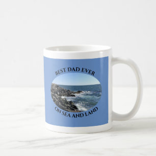 Bester Vater Schöner Atlantik Wavy Sea Blue Kaffeetasse