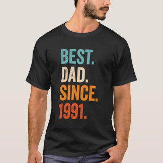 Bester Vater seit 1991 32 Jahre Vaterschaft T-Shirt