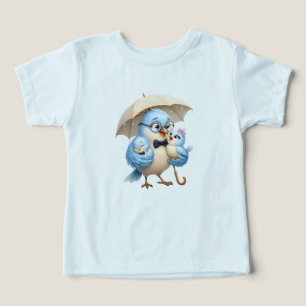 Bester Vater Süßer Vogel Hellblauer T-Shirt für Kl