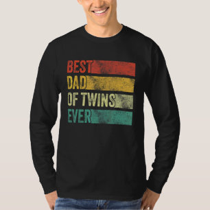 Bester Vater Twins Schwangerschaft Ankündigung Fun T-Shirt