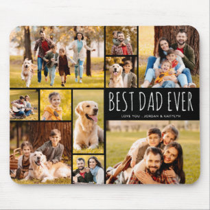 Bester Vater überhaupt 10 Foto-Collage modernes Ma Mousepad