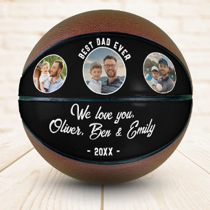 Bester Vater überhaupt 3 Fotos Vatertagsgeschenk Basketball