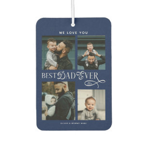 Bester Vater überhaupt 4 Fotos Navy Blau Vatertags Autolufterfrischer