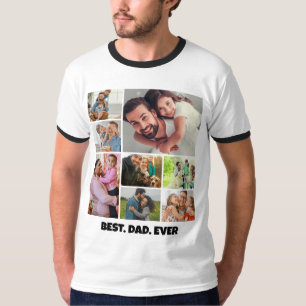 Bester Vater überhaupt – 8-Foto-Collage-Rahmenvorl T-Shirt