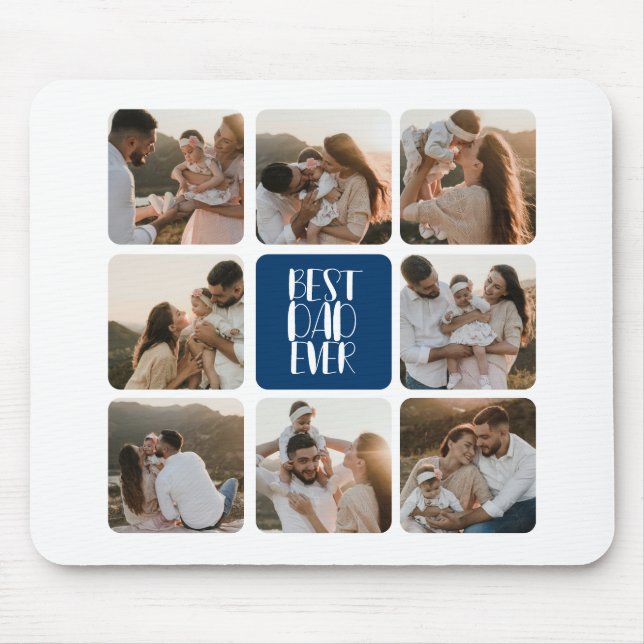 Bester Vater überhaupt 8 Foto Handschrift Schrift  Mousepad (Vorne)