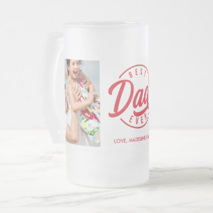 Bester Vater überhaupt Andenken 2 Foto mattiertes Mattglas Bierglas