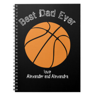 Bester Vater überhaupt Basketball  Text im Distres Notizblock
