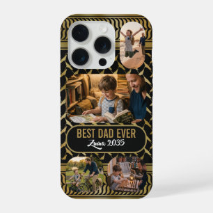 Bester Vater überhaupt Benutzerdefinierte 4 Fotos iPhone 15 Pro Hülle